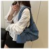 Borse a Spalla da Donna in Denim con Design a Fiocco Dolce Borsa da Lavoro a Filo Borse da Donna Casual Leggere Borsa a Borsa da Sottobraccio Femminile