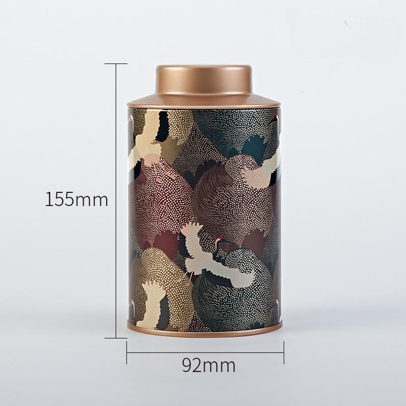 New Metal Tinplate Coffee Storage Round Tea Pot Jars Sugar Bowl Spices Condiment Pots Container with Sealed Lid Home Accessories