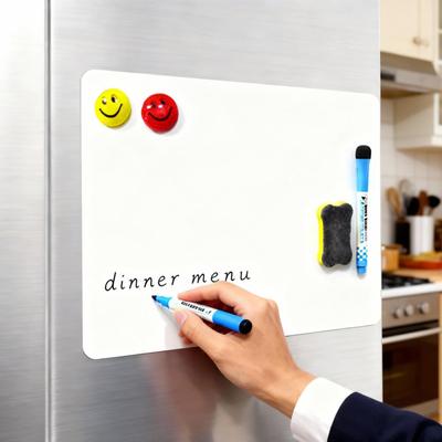 A3 Refrigerator Magnet Magnetic Whiteboard Dry Erase Whiteboard With Marker Pen&eraser Memo Grocery Message Board Noteboard