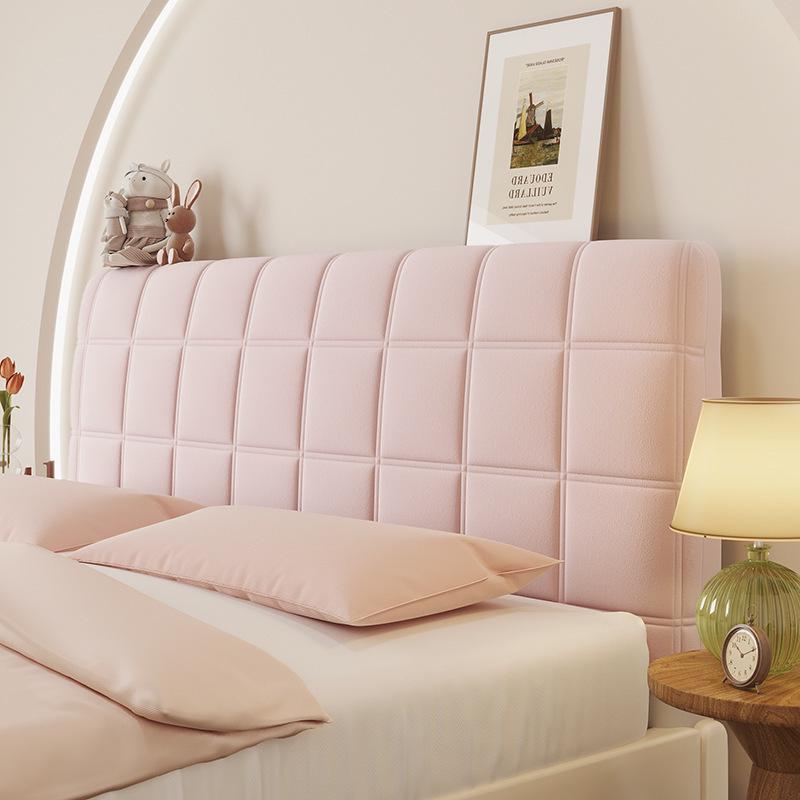 Plush Upholstered Bed Headboard Cover - Thick, Soft, Universal Anti-Collision & Dustproof Full Coverage Backrest Cover