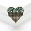 SKEDS New Arrival Women Luxury Full Crystal Tassel Heart Brooches Pins Shiny Boutique Suit Badges Buckles For Lady Free Shipping