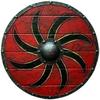Medieval Viking Round Shield Unique Battle Armor Design Shield Wooden 24 Inches Red