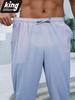 Summer Men's Lightweight Linen Blend Pants - Casual Relaxed Fit Breathable Beachwear Comfortable Vacation Style Trousers