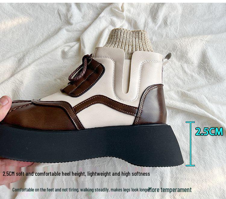 Girls' Martin Boots - 2025 Fall/Winter Soft Sole, Versatile British Style, Two-Cotton Short Boots for Kids