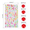 1792/3584Pcs 4/8Sheets Colorful Rhinestone Stickers 3/4/5/6 Mm Self Adhesive Rhinestones Gems Stickers for DIY Decoration Crafts
