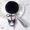 Flocking Cute Three-dimensional Cat Keychain Pendant Car Key Chain Pendant Bag Pendant