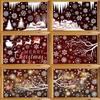 Snowflake Scene Christmas Window Stickers: Holiday Atmosphere Glass Decor