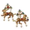 Qingdao Medieval Ancient Totem From Ancient Egypt Retro Enamel Colored Lion Fringed Stud Earrings