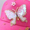 Sequined butterfly baseball cap women's European and American fashion rhinestone temperament curved brim cap