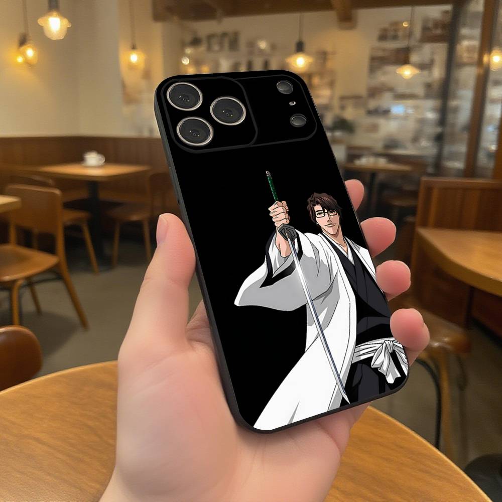 

Hot A-Aizen S-Sousuke Anime Phone Case For iPhone 17,16,15,14,13,12,11,Pro,XS,Max,XR,Plus,E,SE4,Mini Black Soft Cover iPhone17PRO