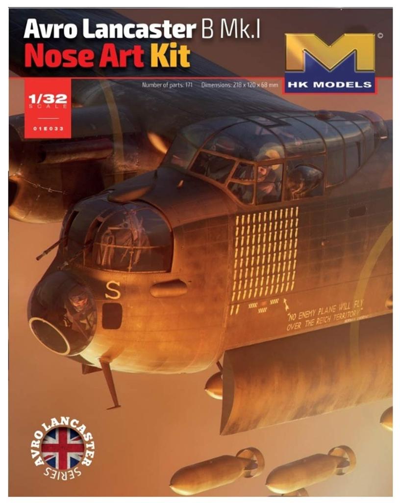 HK Model Avro Lancaster B Nose Art Kit Plastic Model 01E033 1/32 Mk.I