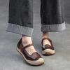 Johnature Commuter Genuine Leather Flats Casual Round Toe Soft Soled Shallow Versatile Women's Shoes