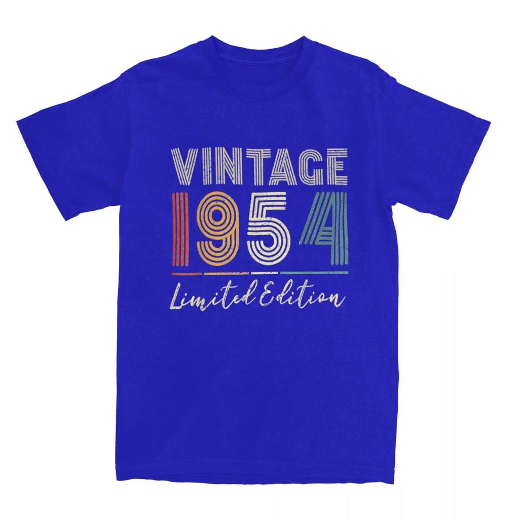 Unisexs TShirt 70 Years Old Gifts Vintage 1954 Casual Cotton Tees Short Sleeve 70th Birthday T Shirt Round Collar Clothing