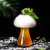 Mushroom Cocktail Glass Cup with Straw For Drinks Beer Creative Clear Wine Glasses Coffee Cups Drinkware Cocktail Tool