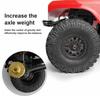2pcs Brass Wheel Hub Counterweight Upgrade Accessories Fit for Axial SCX24 1/24 RC Car