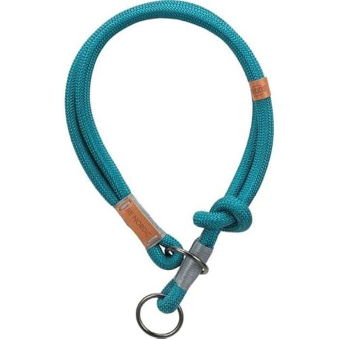 Collier pour chien - TRIXIE - Be Nordic - Slip avec stop - 50 x 1,3 cm - Bleu pétrole/gris clair
