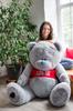 Orsacchiotto con toppe in maglia Yarokuz Me To You 160 cm Grigio