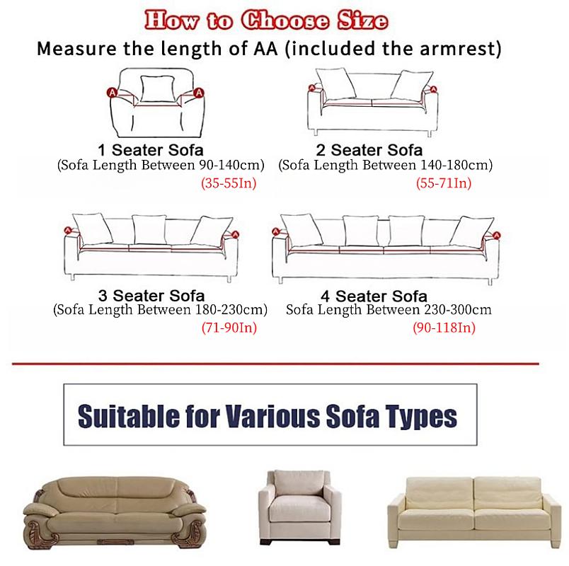 LANMOLIFE Solid Color Sofa Cover Spandex Non-Slip Machine Washable Furniture Protective Covers For Armchair Home Decoration