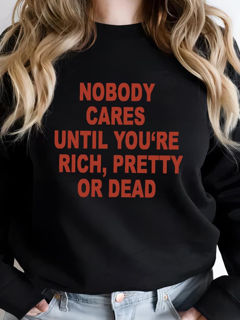 Women's Hot Spring New Western Cowboy Printed Long Sleeve Crew Neck Casual Sweatshirt