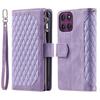 For Motorola Moto G56 5G Wallet Case Rhombus Stitching Line PU Leather Phone Cover with Wrist Strap