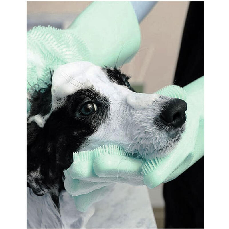 All-in-one multi-purpose brush glove with hanging kitchen glove Gray dishwashing gloves