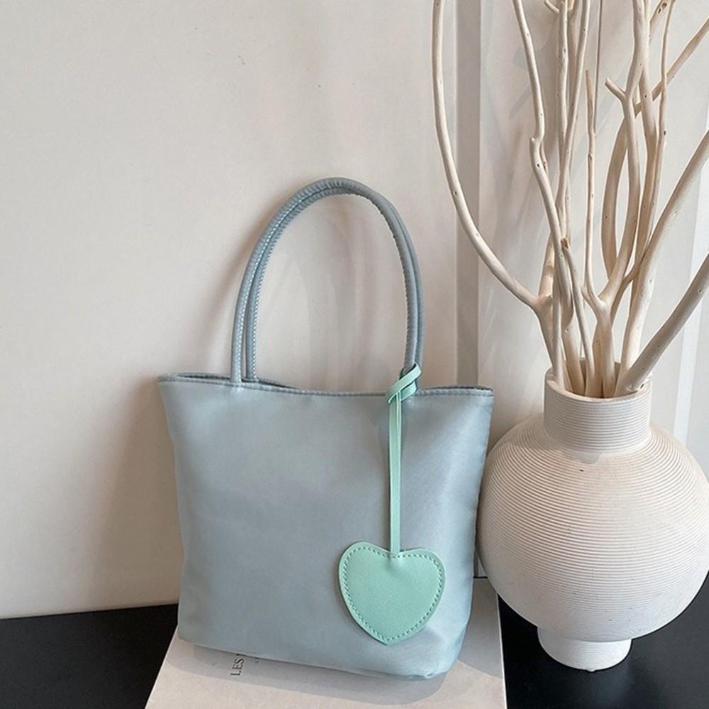 Mit Herzanhänger Unterarmtasche Koreanischer Stil Oxford-Stoff Umhängetasche Nylon-Tragetasche Damen