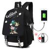 Backpack Anime, Genshin Surrounding Large Capacity Student School Bag Outdoor Travel Bag