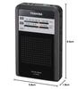 Toshiba TY-APR5-K (Black) Pocket Radio with LED Light