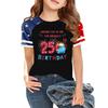 Kids Independence Day Graphic T Shirt Short Sleeve Crew Neck Casual Tee Patriotic Print Lightweight Soft Fabric