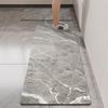 Kitchen Carpet Non-slip Waterproof Leather Floor Mat Imitation Marble Texture Large Size Rug PVC Home Decoration Foot Mats