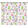 Curtain Flower Fresh Illustration Animal 3D Digital Printing Blackout Curtain Punching
