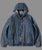 Ezkaton Aging Hooded Denim Jacket Blue Kmot6818