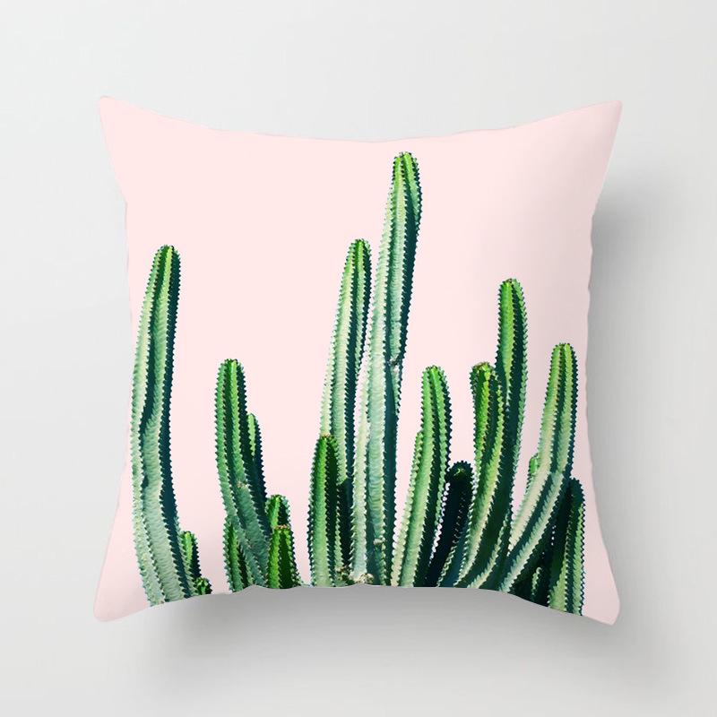 Nordic Style Tropical Plant Cactus Pattern Cushion Cover Sofa Car Office Pillowcase Home Decor Pillowcase