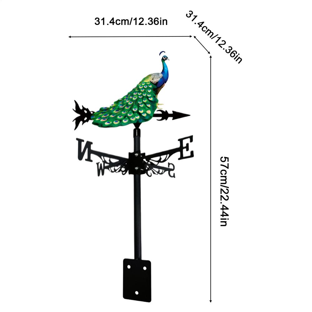 Weather Vane for Outside Outdoor Wind Direction Indicator Weather Vane Sculpture for Courtyard Farmhouse Housetop Villa Park