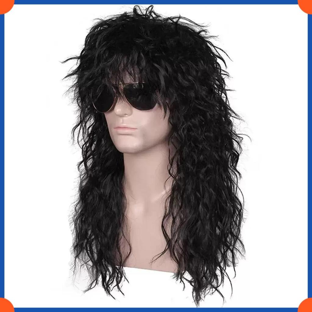 Fashion European Men's Wig Curly Long Wig HW2021