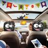 Cartoon Eye Car Headrest Covers Premium Wear Resistant Fabric Protectors Quick Setups for Vehicles Interior Decoration
