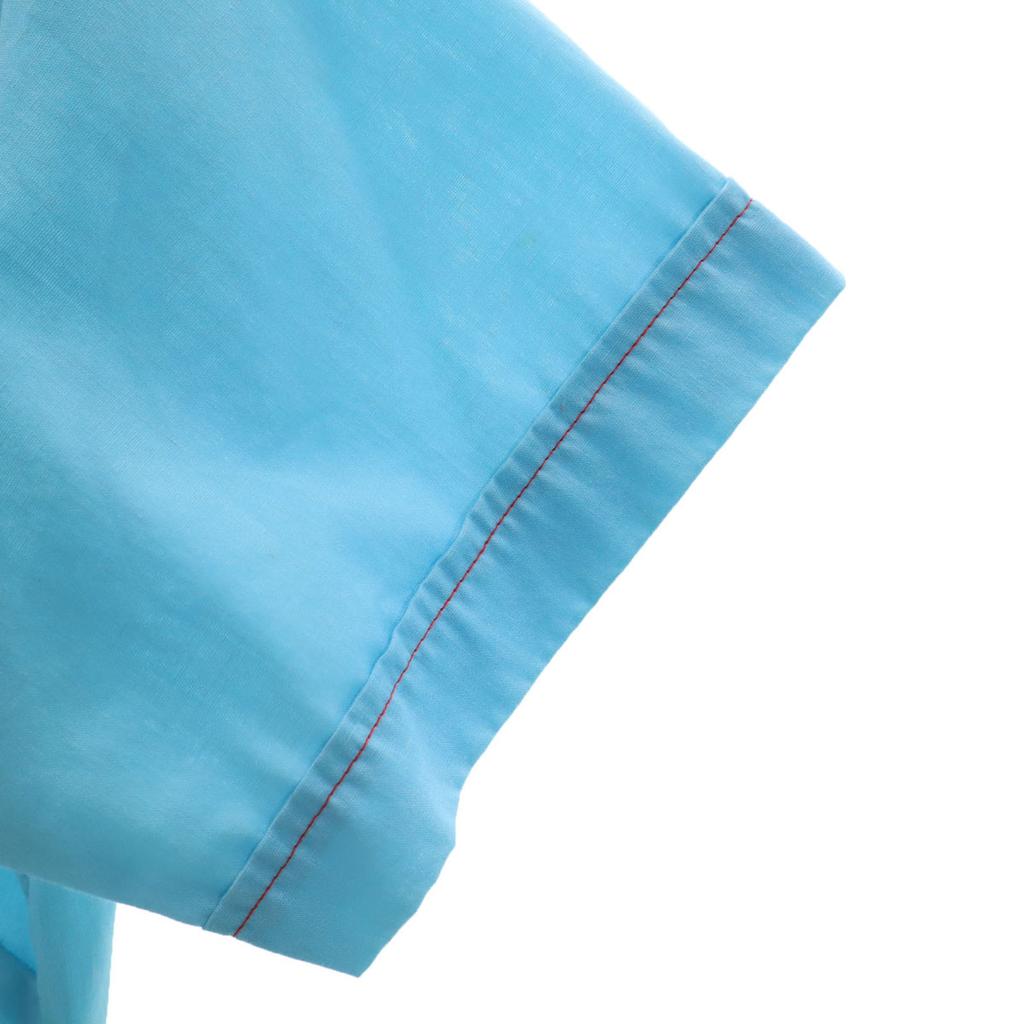 Hilton 70s Made in USA Vintage Chain embroidery Short sleeve Bowling shirt Women Used