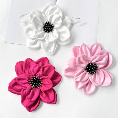 Multi-Color Fabric Multi-Layer Large Flower Nail Diamond Corsage Decoration Hair Accessories Bag Clothing Accessories Cloth Sticker