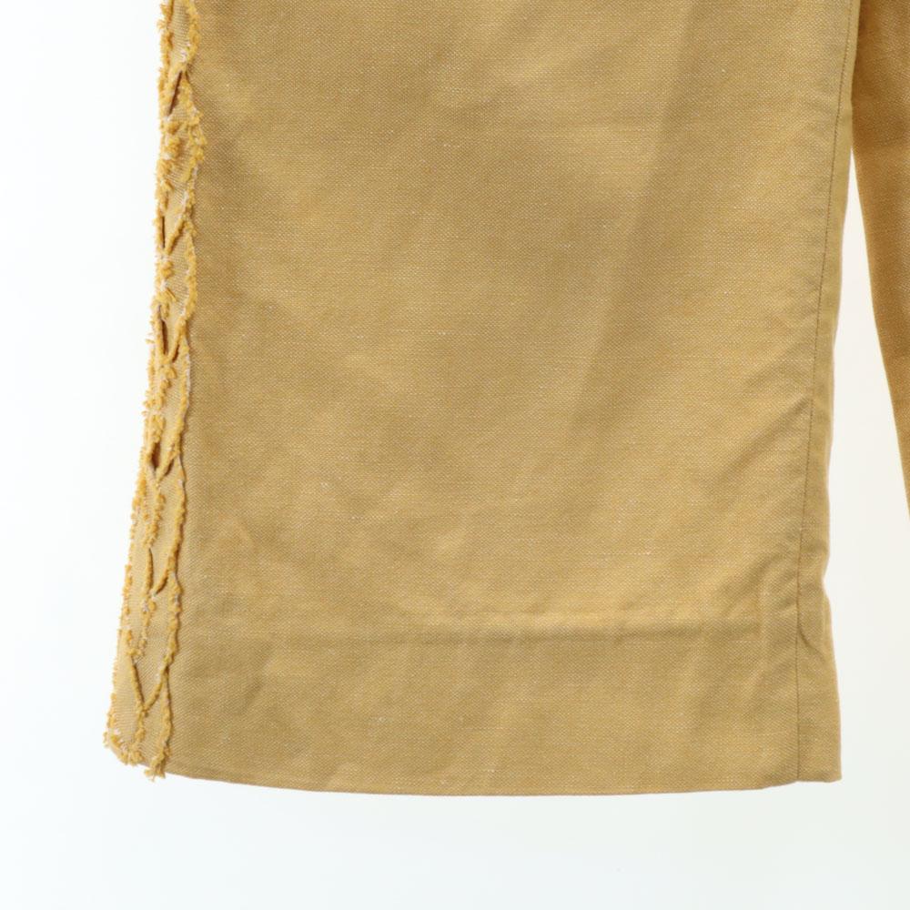 Louis Vuitton Made In France Linen Blend Cropped Pants 34 Camel Women Used