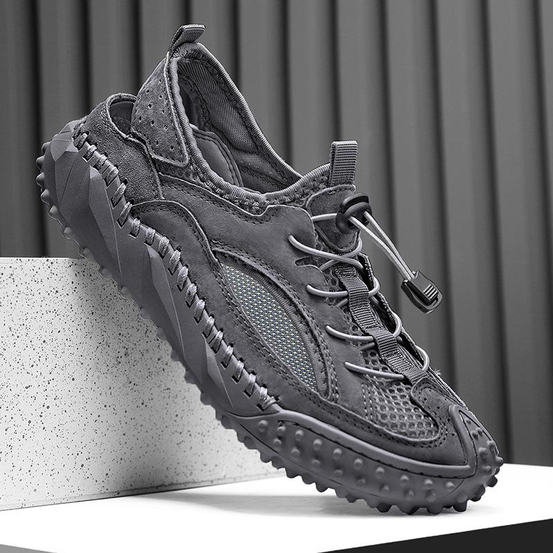 Mountaineering sandals men's summer bag head beach shoes men's outer wear sports sandals non-slip hollow wading shoes