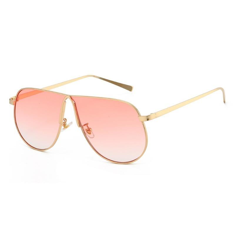 Fashion Oversized Sunglasses Men Women Pilot Sun Glasses Brand Designer Shades Metal Eyewear Unisex Sunnies
