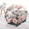 1pc Bunny Floral Automatic Folding Umbrella, 8-Rib Sturdy Canopy, Portable Travel Umbrella for Outdoor Use