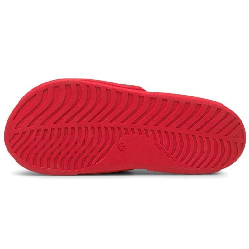 Puma Royalcat Comfort Sandals Unisex Velcro Rubber Sole Slides Black Red 372280-07