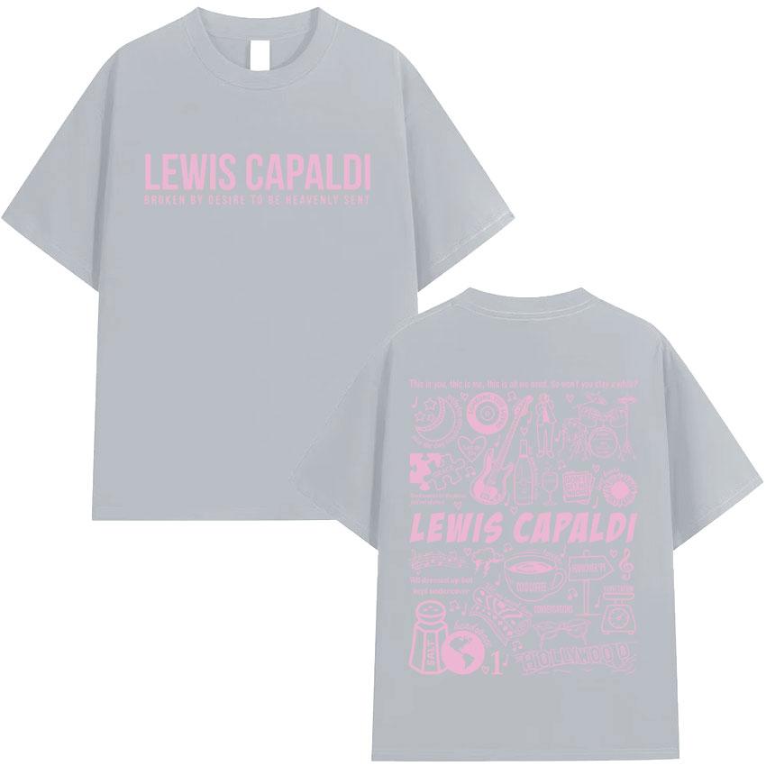 

2026 Lewis Capaldis men s 100%cotton hiphop style retro Tshirt Women s Unisex oversized Y2K Tee Casual Loose Outdoor streetwear XXXL
