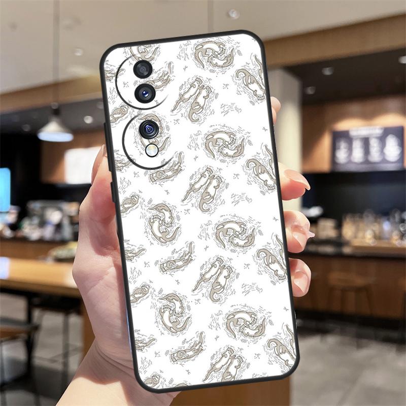 Sea Otter Pattern Case For Honor Magic 5 6 7 8 Pro Honor 200 400 50 70 90 Lite X8b X8c X9b X9c X9d Win RT Cover