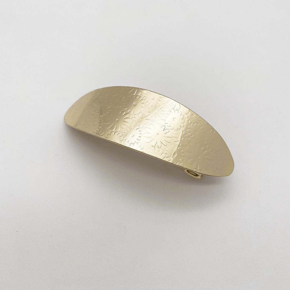 European & American Style Metal Oval Spring Clip: Versatile Retro Hair Accessory for Women's Ponytail or Half-Up Styles