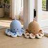 Safety Door Stop Plush Octopus Decorative Doorstop, Weighted Fabric Stopper for Home with Lanyard Office, Ocean Animal Floor Holder Marine Themed