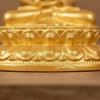 Miniature Golden Buddha Statue Palm Size Small Portable Buddhist Figurine Sitting Buddha Statue Feng Shui Religious Decor