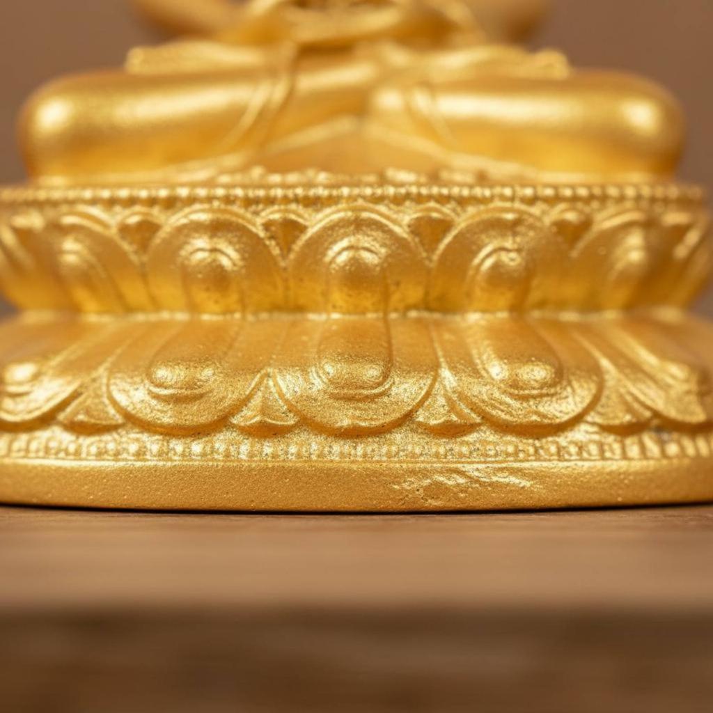 Miniature Golden Buddha Statue Palm Size Small Portable Buddhist Figurine Sitting Buddha Statue Feng Shui Religious Decor