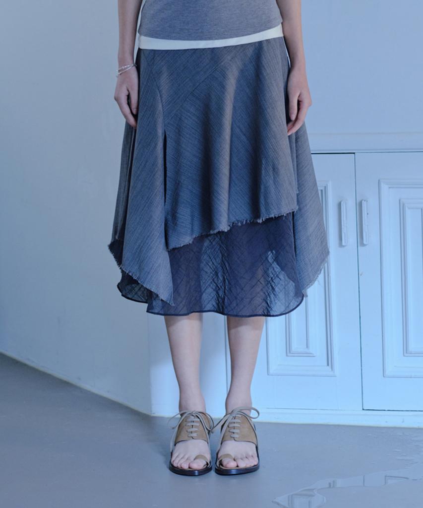 Beleuso Handed Fringed Skirt